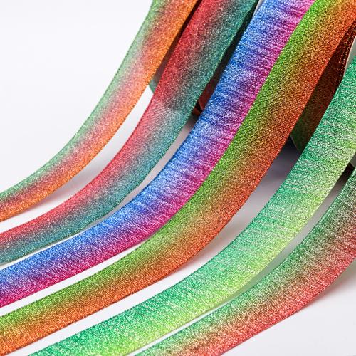 名称 插曲工厂批发彩虹闪光金属丝带 主要产品 缎带,缎带蝴蝶结,印花